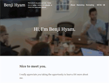 Tablet Screenshot of benjihyam.com